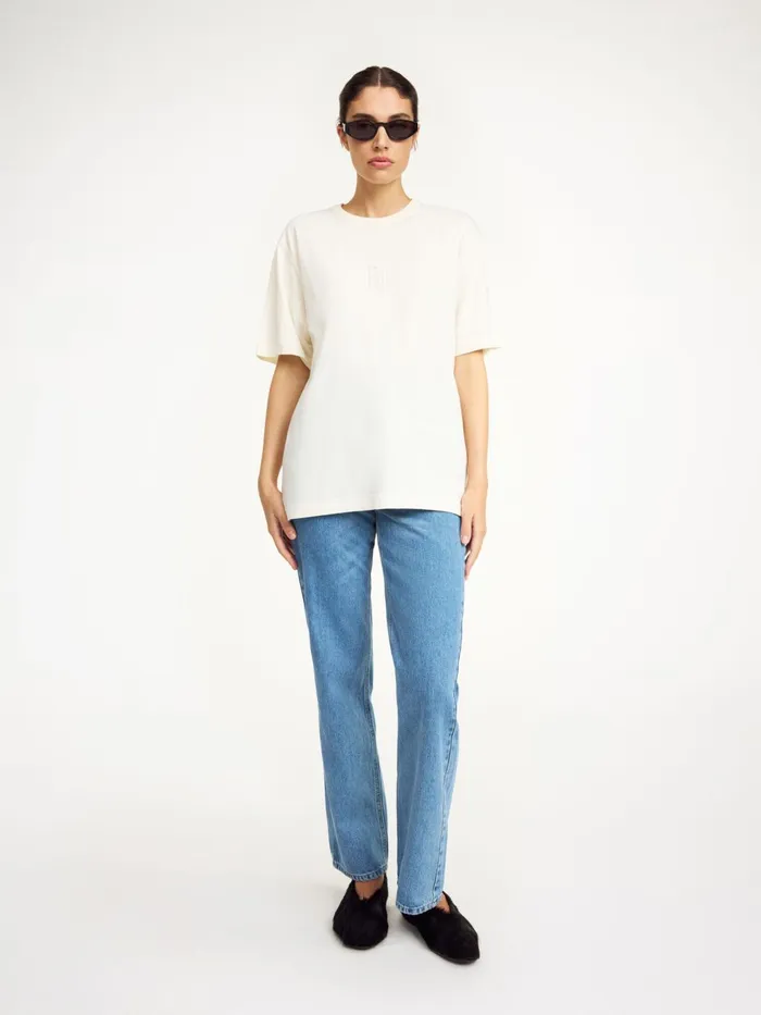 Tops and Blouses Women By Malene Birger Fayeh Organic Cotton TShirt Soft White