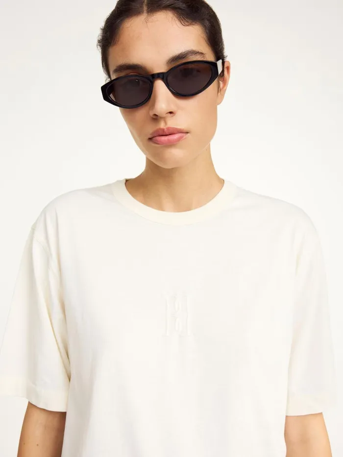 Tops and Blouses Women By Malene Birger Fayeh Organic Cotton TShirt Soft White