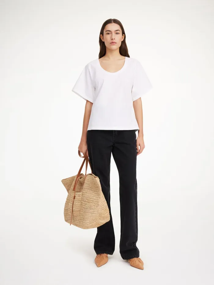 Tops and Blouses Women By Malene Birger Lunae TShirt Pure White