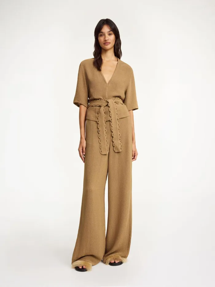 Tops and Blouses Women By Malene Birger Ullas Blouse Light Brown