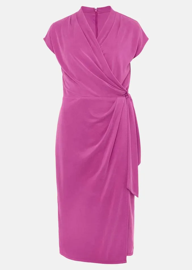 Toral Wrap Front Dress Orchid Women Phase Eight Dresses