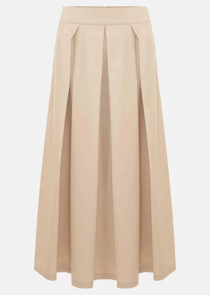 Trinity Pleated Skirt Stone Women Phase Eight Skirts