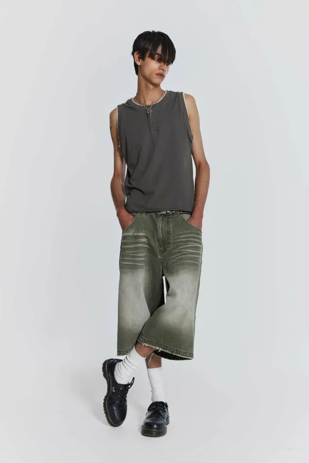 Troupe Layered Tank Khaki Men Jaded London Vests