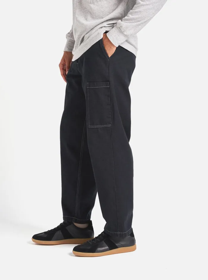Trousers Men Universal Works Universal Works Coverall Pant In Black Cali Denim