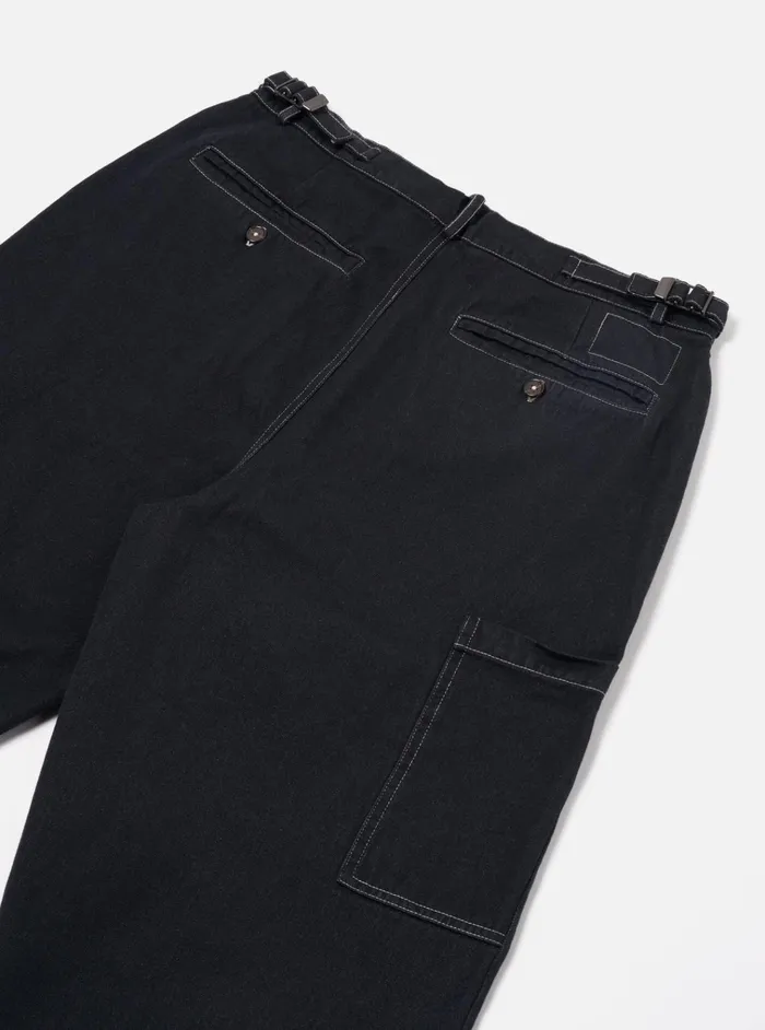 Trousers Men Universal Works Universal Works Coverall Pant In Black Cali Denim