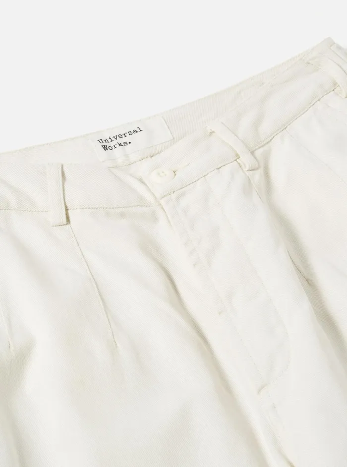 Trousers Men Universal Works Universal Works Loose Cargo Pant In Winter White Winter Twill