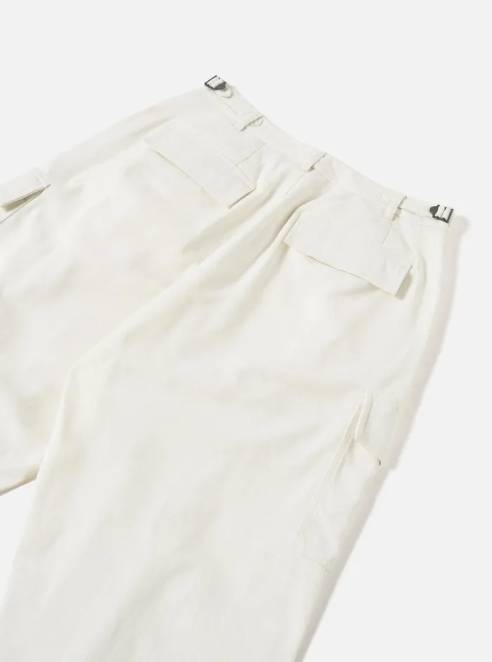 Trousers Men Universal Works Universal Works Loose Cargo Pant In Winter White Winter Twill