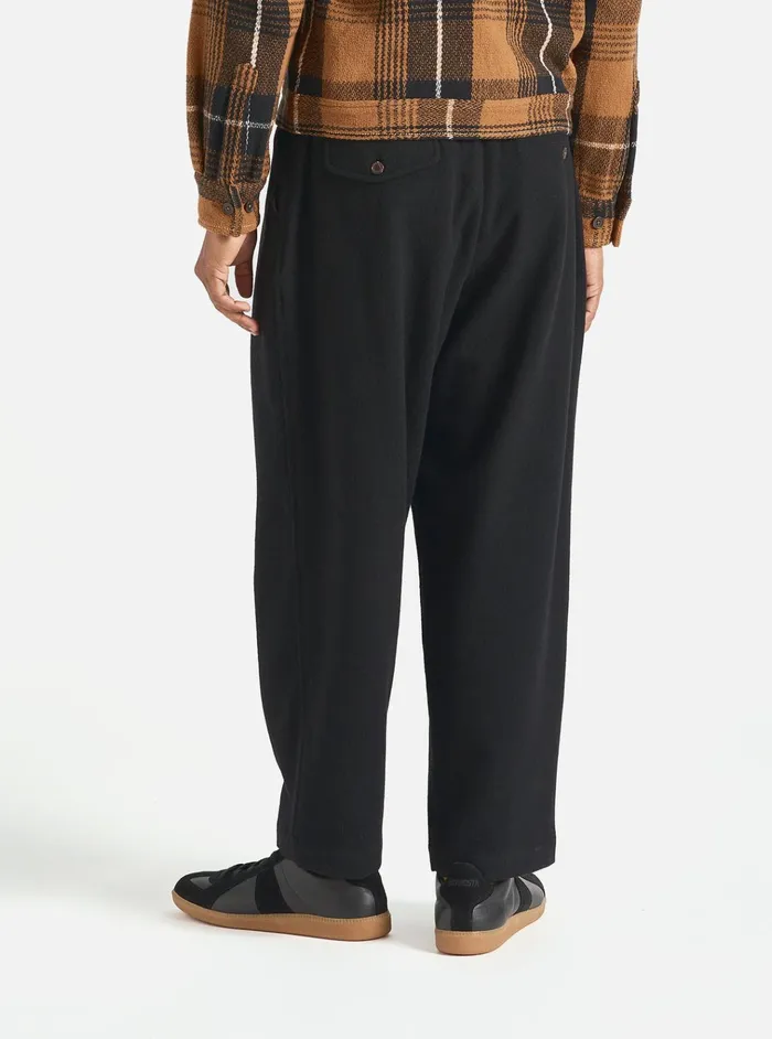 Trousers Men Universal Works Universal Works Oxford Pant In Black Recycled Soft Wool