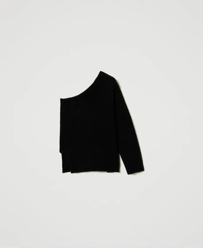 Twinset Alice039 Wool And Cashmere Blend Jumper Black Women Jumpers And Cardigans Twinset Alice039 Wool And Cashmere Blend Jumper Black Women Jumpers And Cardigans