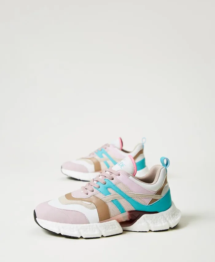 Twinset Colour Block Running Trainers Multicolour Papers White Tropical Emerald Green Pink Tulle Women Trainers Twinset Colour Block Running Trainers Multicolour Papers White Tropical Emerald Green Pink Tulle Women Trainers
