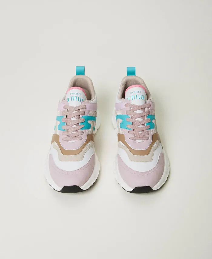 Twinset Colour Block Running Trainers Multicolour Papers White Tropical Emerald Green Pink Tulle Women Trainers Twinset Colour Block Running Trainers Multicolour Papers White Tropical Emerald Green Pink Tulle Women Trainers