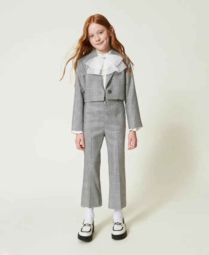 Twinset Crpe De Chine Blouse With Jabot Off White Girl Blouses And Shirts Twinset Crpe De Chine Blouse With Jabot Off White Girl Blouses And Shirts