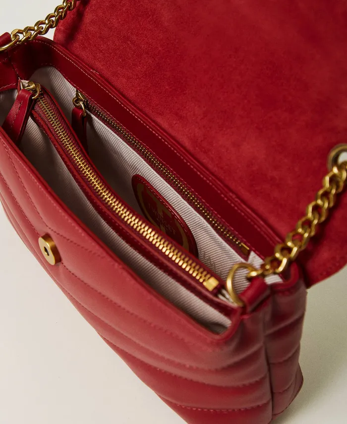Twinset Dreamy039 Medium Leather Shoulder Bag Bordeaux Women Handbags Twinset Dreamy039 Medium Leather Shoulder Bag Bordeaux Women Handbags