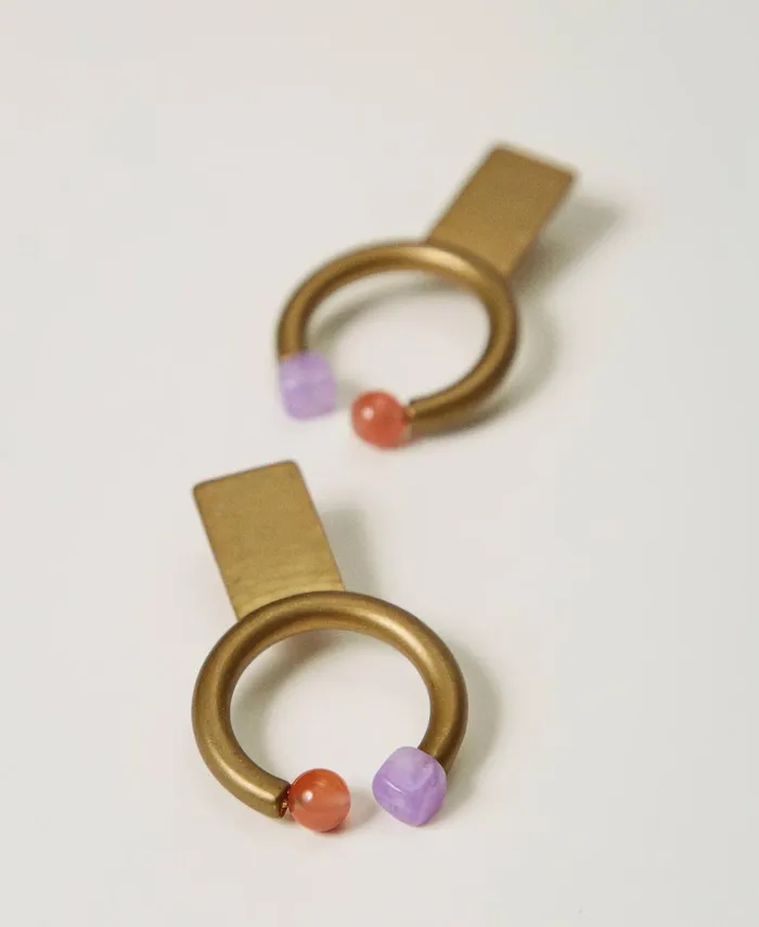 Twinset Earring With Circle And Stones Parisienne Pink Women Jewellery Twinset Earring With Circle And Stones Parisienne Pink Women Jewellery