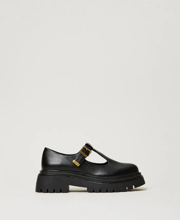 Twinset Mary Jane Shoes With Buckle Black Women Ballet Flats And Loafers