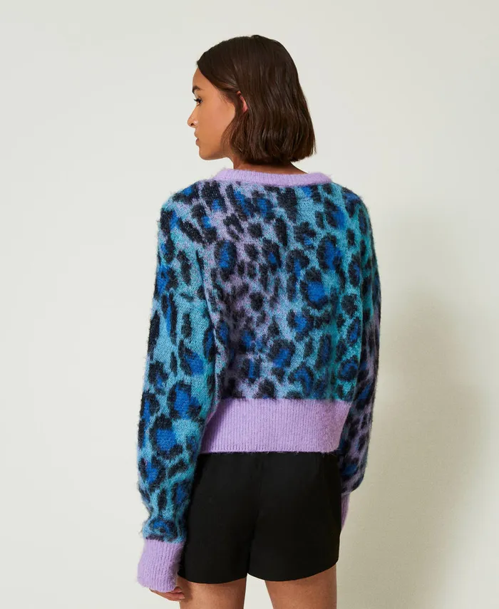 Twinset Myfo Jacquard Knit Boxy Jumper Multicolour Leopard Jacquard Women Jumpers And Cardigans Twinset Myfo Jacquard Knit Boxy Jumper Multicolour Leopard Jacquard Women Jumpers And Cardigans