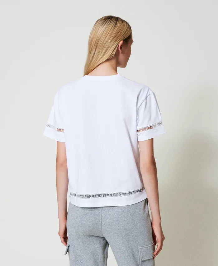 Twinset Regular Fit TShirt With Embroidered Logo White Women TShirts And Tops Twinset Regular Fit TShirt With Embroidered Logo White Women TShirts And Tops