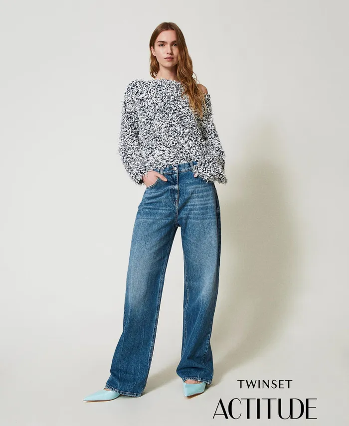 Twinset StraightFit FivePocket Jeans Light Denim Women Jeans