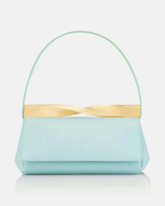 Twist Clutch Blue Women Aquazzura Shoulder Bags Twist Clutch Blue Women Aquazzura Shoulder Bags