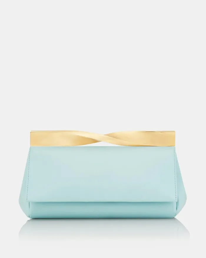 Twist Clutch Blue Women Aquazzura Shoulder Bags Twist Clutch Blue Women Aquazzura Shoulder Bags