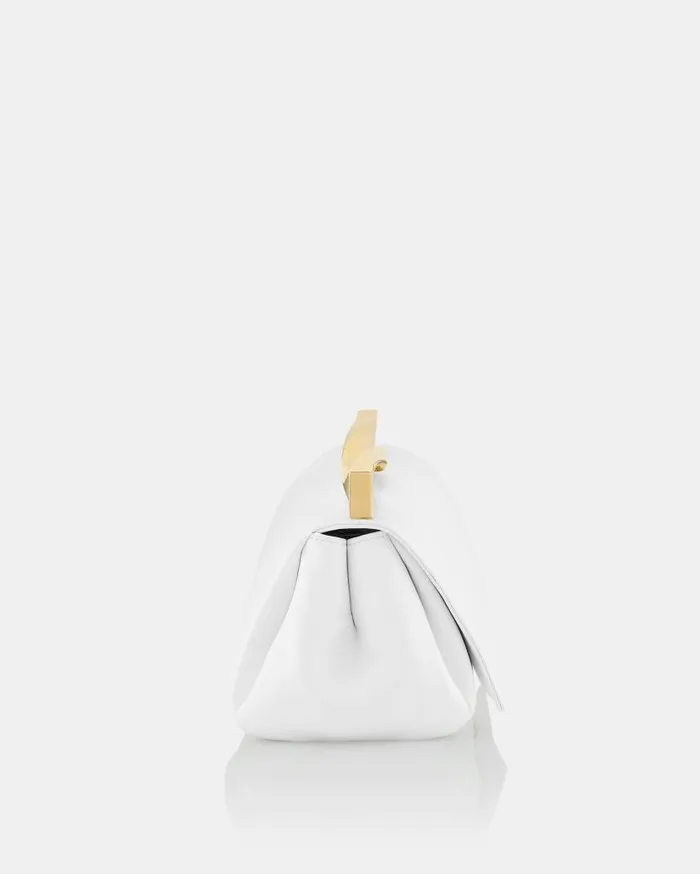 Twist Clutch White Women Aquazzura Shoulder Bags Twist Clutch White Women Aquazzura Shoulder Bags