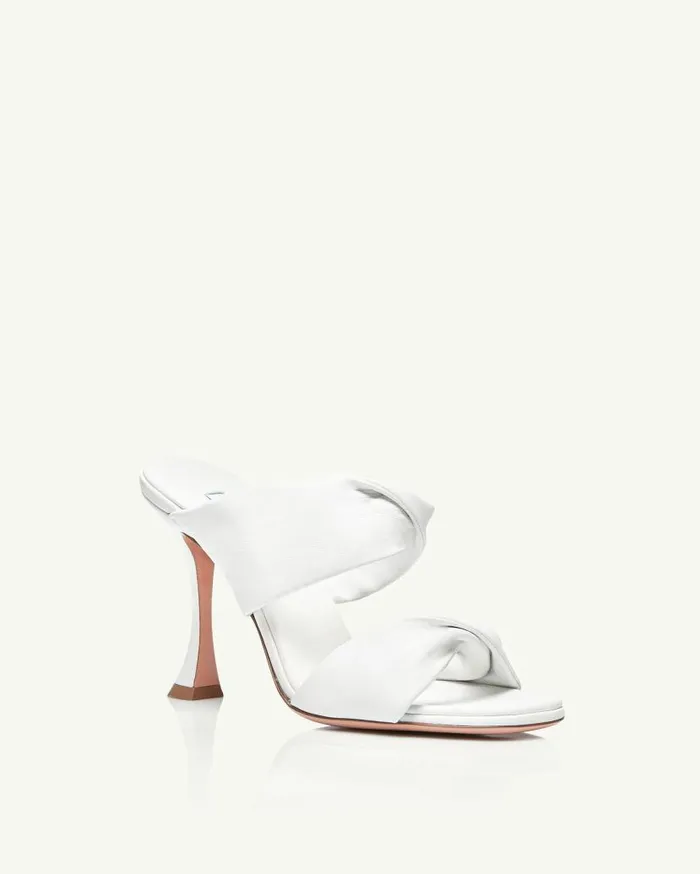Twist Sandal 95 White Women Aquazzura Sandals