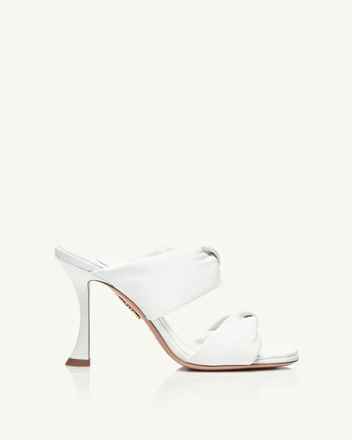 Twist Sandal 95 White Women Aquazzura Sandals Twist Sandal 95 White Women Aquazzura Sandals