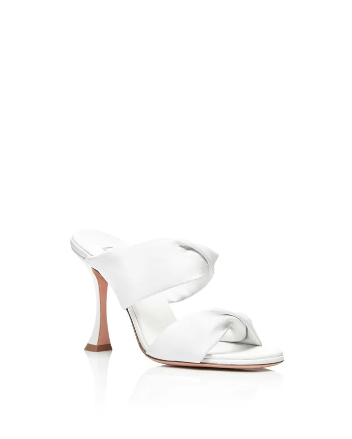 Twist Sandal 95 White Women Aquazzura Sandals Twist Sandal 95 White Women Aquazzura Sandals