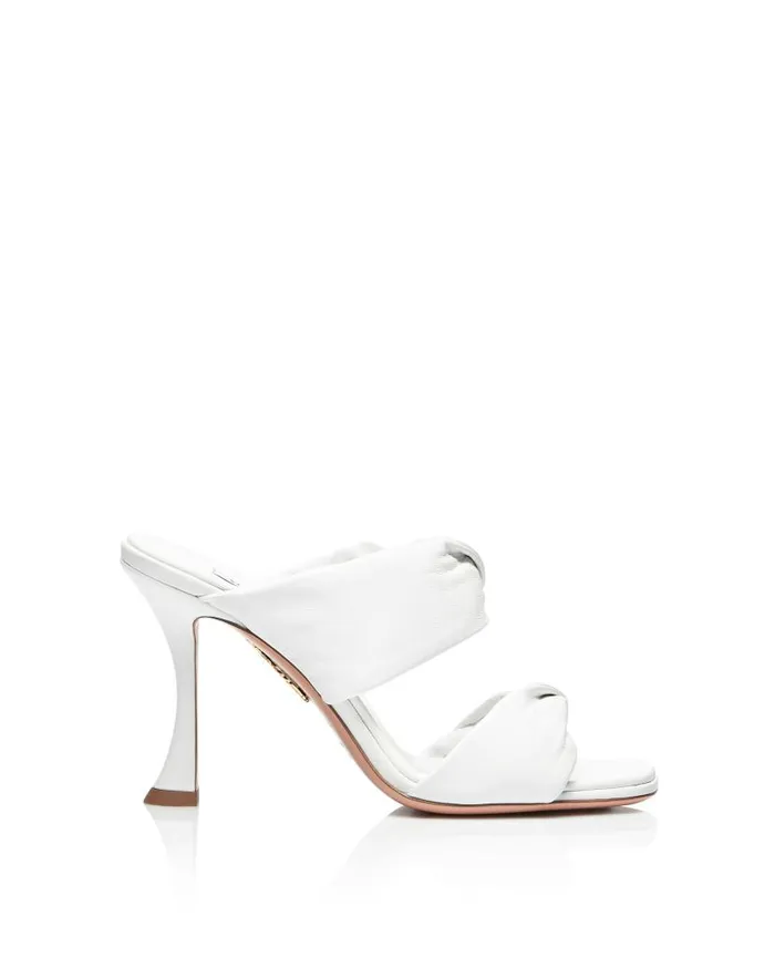 Twist Sandal 95 White Women Aquazzura Sandals Twist Sandal 95 White Women Aquazzura Sandals