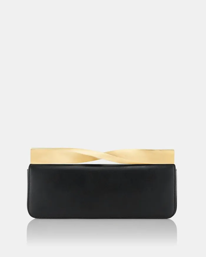 Twist Shoulder EW Black Women Aquazzura Shoulder Bags