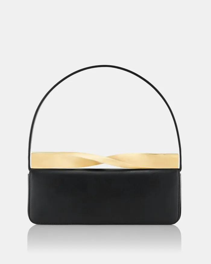 Twist Shoulder EW Black Women Aquazzura Shoulder Bags Twist Shoulder EW Black Women Aquazzura Shoulder Bags