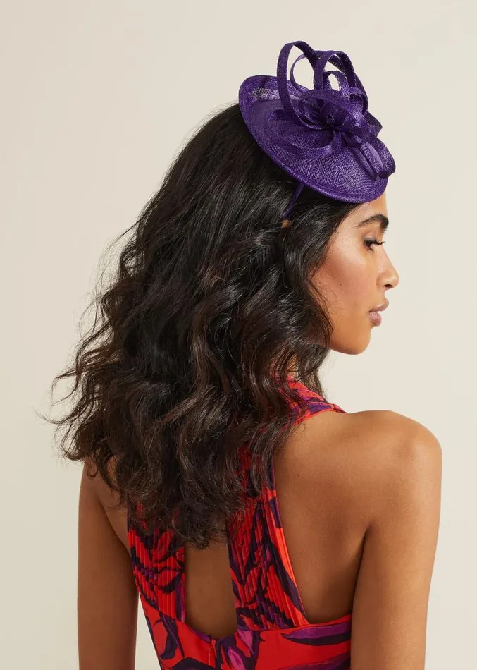 Twist Top Mini Disc Fascinator Purple Women Phase Eight Fascinators and Hats Twist Top Mini Disc Fascinator Purple Women Phase Eight Fascinators and Hats