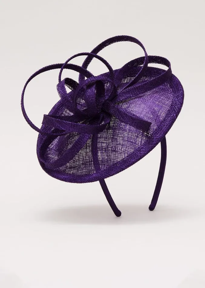 Twist Top Mini Disc Fascinator Purple Women Phase Eight Fascinators and Hats Twist Top Mini Disc Fascinator Purple Women Phase Eight Fascinators and Hats