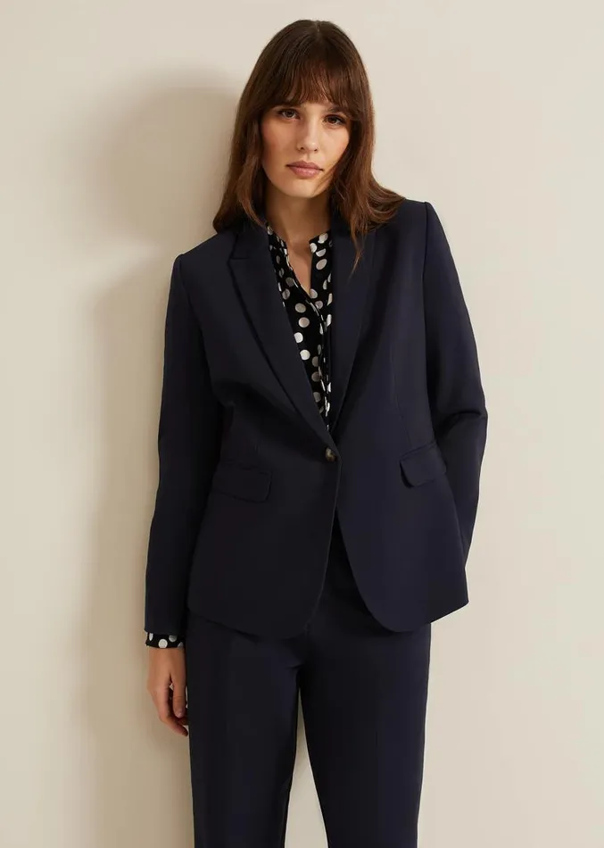 Ulrica Fitted Suit Jacket Navy Women Phase Eight Jackets