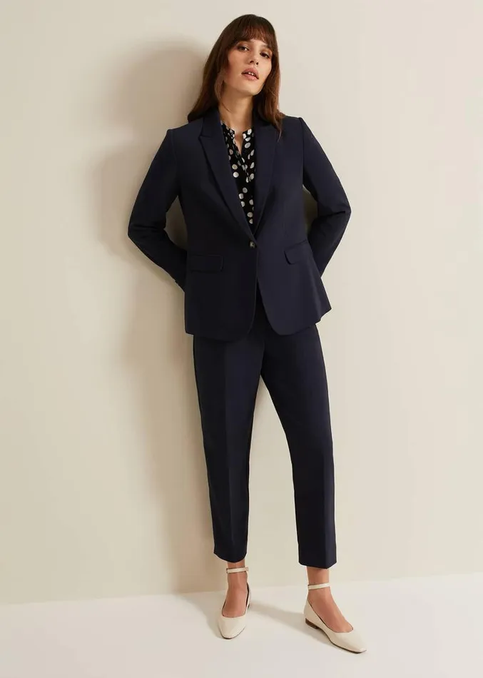 Ulrica Fitted Suit Jacket Navy Women Phase Eight Jackets
