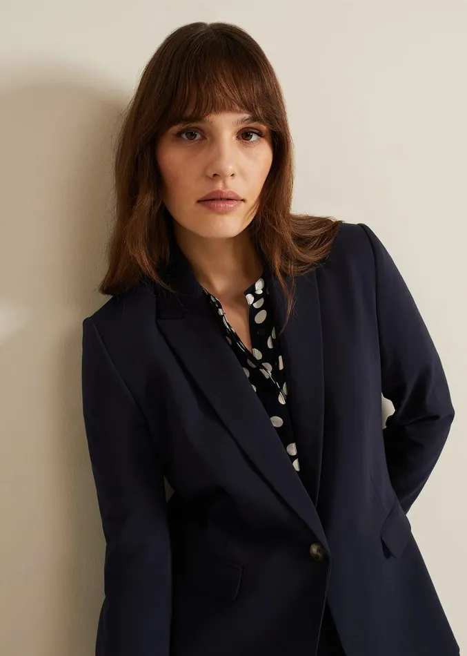 Ulrica Fitted Suit Jacket Navy Women Phase Eight Jackets
