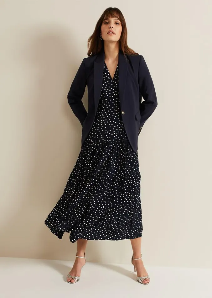 Ulrica Fitted Suit Jacket Navy Women Phase Eight Jackets