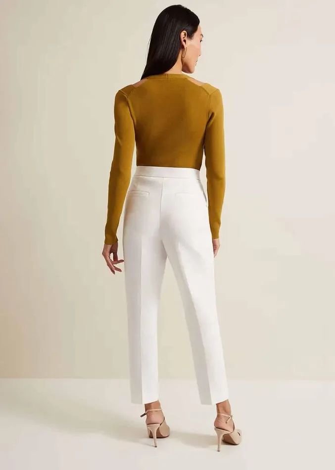 Ulrica Tapered Suit Trousers White Women Phase Eight Trousers