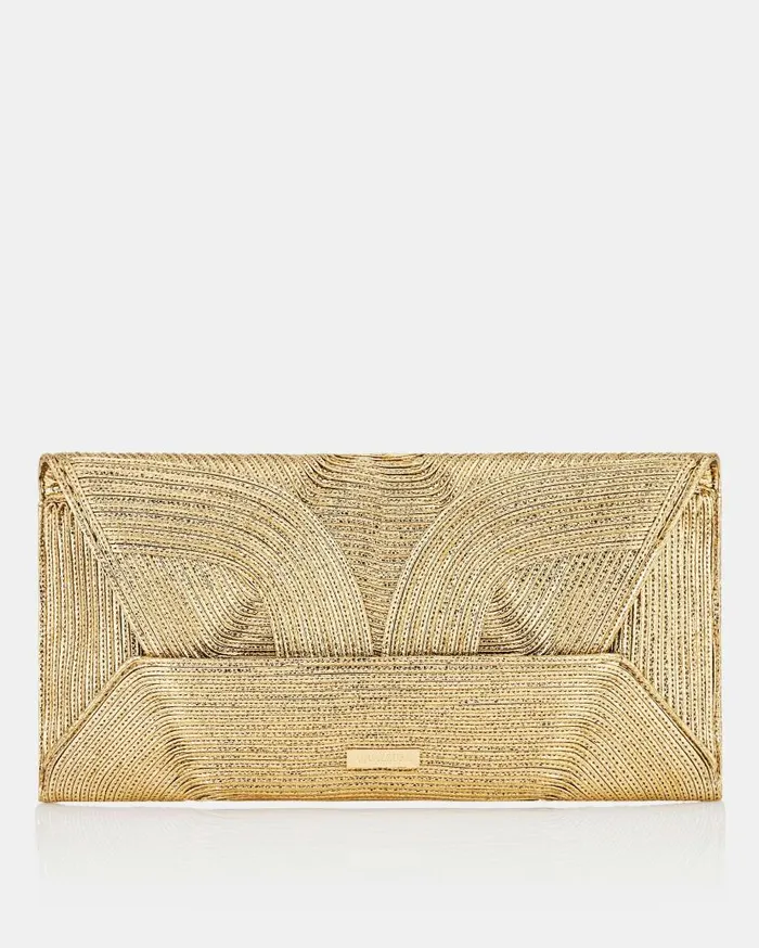 Vacanza Clutch Gold Women Aquazzura Clutch Bags Vacanza Clutch Gold Women Aquazzura Clutch Bags
