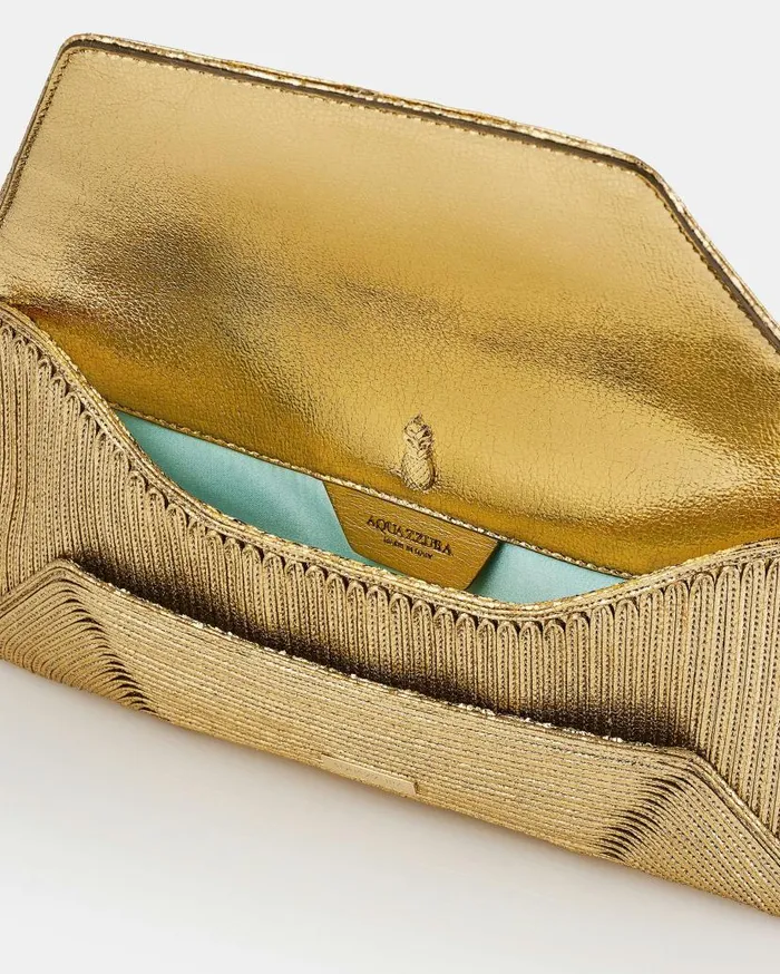 Vacanza Clutch Gold Women Aquazzura Clutch Bags Vacanza Clutch Gold Women Aquazzura Clutch Bags
