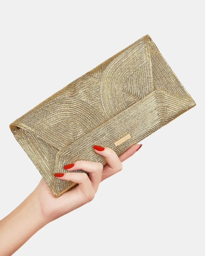 Vacanza Clutch Gold Women Aquazzura Clutch Bags Vacanza Clutch Gold Women Aquazzura Clutch Bags