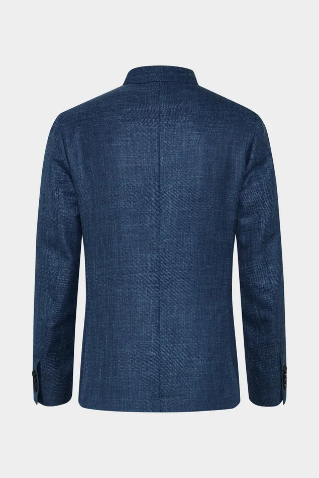 Van Laack Blazers Men Suit Jacket In A Textured Solid Color Woolsilklinen Blend Blue Van Laack Blazers Men Suit Jacket In A Textured Solid Color Woolsilklinen Blend Blue