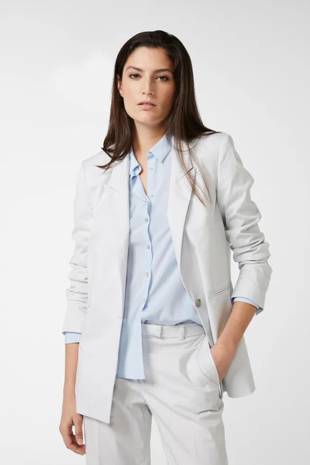 Van Laack Blazers Women Papertouch Stretch Cotton Blazer Gray
