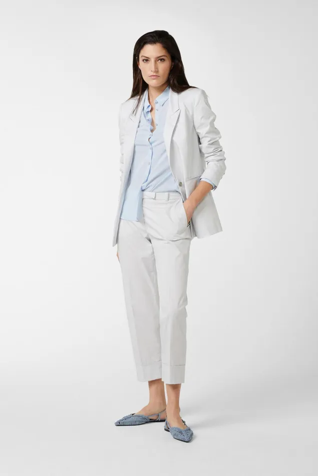 Van Laack Blazers Women Papertouch Stretch Cotton Blazer Gray Van Laack Blazers Women Papertouch Stretch Cotton Blazer Gray