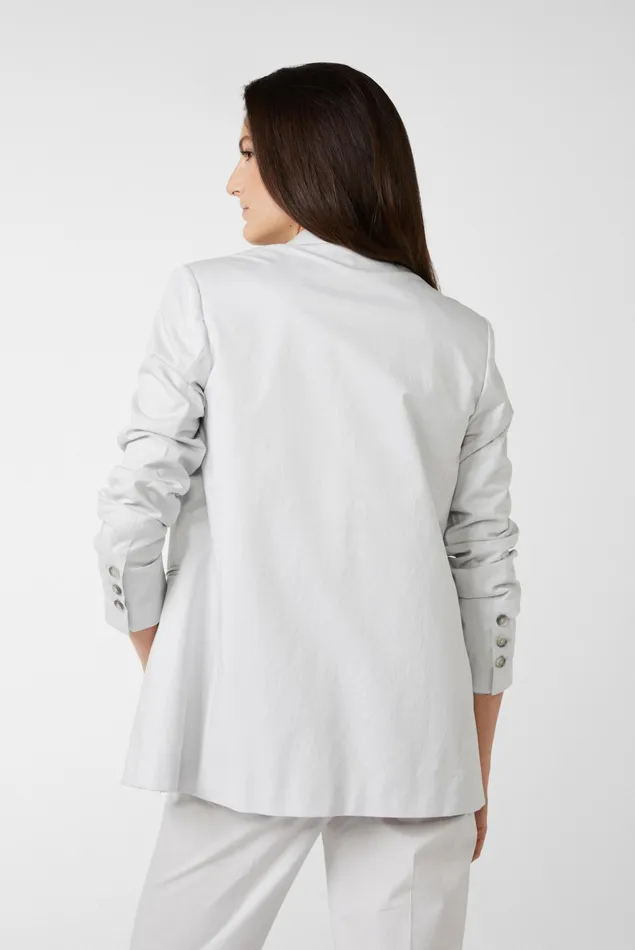 Van Laack Blazers Women Papertouch Stretch Cotton Blazer Gray Van Laack Blazers Women Papertouch Stretch Cotton Blazer Gray