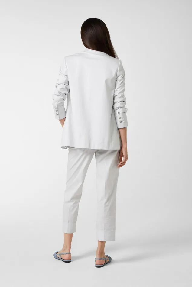 Van Laack Blazers Women Papertouch Stretch Cotton Blazer Gray Van Laack Blazers Women Papertouch Stretch Cotton Blazer Gray