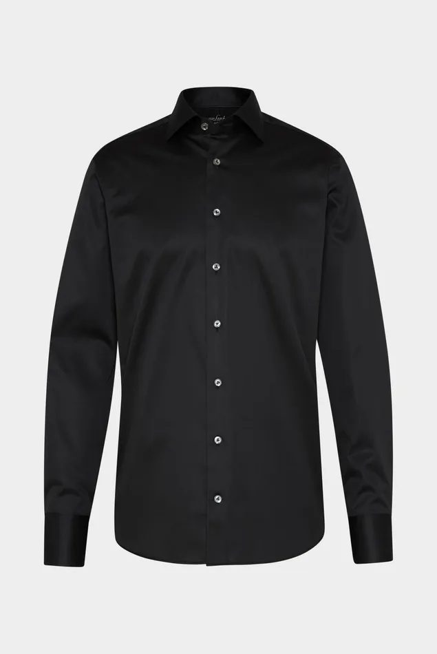 Van Laack Business Shirts Men Black Business Shirt Tailor Fit