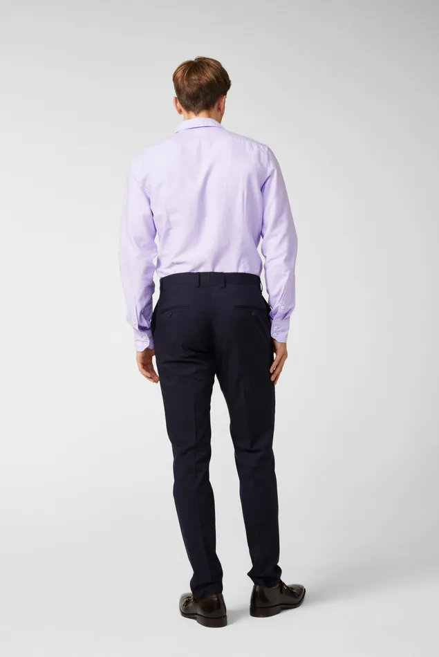 Van Laack Business Shirts Men Dark Twill Shirt With A Small Kent Collar Lila Van Laack Business Shirts Men Dark Twill Shirt With A Small Kent Collar Lila