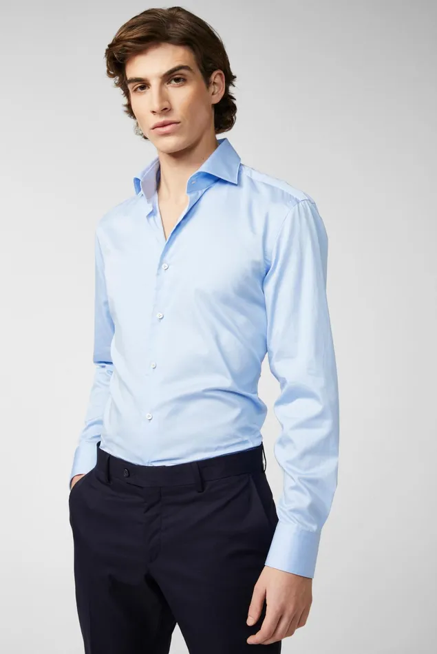 Van Laack Business Shirts Men Luxury Meisterwerk Structured Cotton Shirt