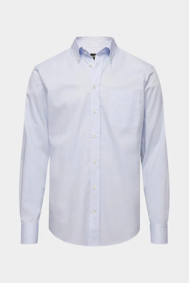 Van Laack Business Shirts Men Mille Rae Shirt In Striped Cotton With A Natural Stretch Blue Van Laack Business Shirts Men Mille Rae Shirt In Striped Cotton With A Natural Stretch Blue
